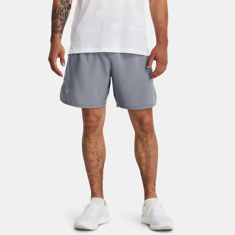 Herenshorts Under Armour Launch Elite 2-in-1 18 cm Staal / Staal / Reflecterend M